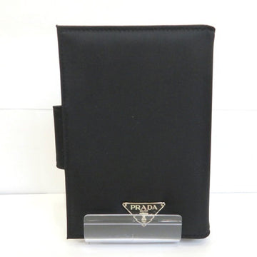 PRADA black nylon brand accessory notebook unisex
