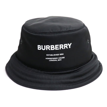 BURBERRY Nylon Bucket Hat Black 8044081 M Women's