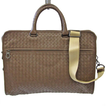 BOTTEGA VENETA Intrecciato Women,Men Leather Handbag,Shoulder Bag Brown