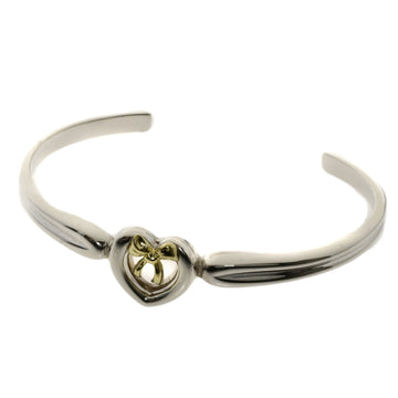 TIFFANY Heart Ribbon Bangle Bracelet Silver / K18YG Ladies  & Co.