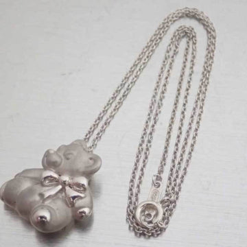 TIFFANY & Co. Necklace Bear Silver SV925 Pendant Chain Ladies