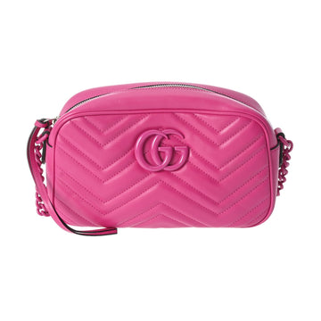 GUCCI GG Marmont Quilted Small Shoulder Pink 447632 Women's Calf Bag