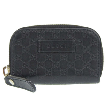 Gucci micro sima logo coin purse case leather black 449896 496085