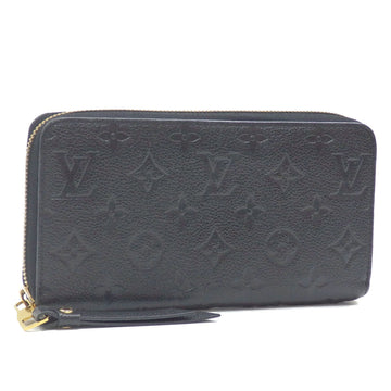 LOUIS VUITTON Round Long Wallet Monogram Empreinte Zippy Women's M61864 Noir Black