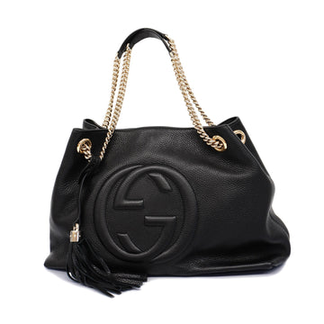 GUCCIAuth  Soho Shoulder Bag 536196 Women's Leather Black