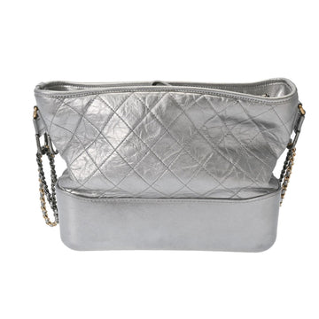 CHANEL Gabriel Hobo Silver Gold/Ladies Calf Shoulder Bag