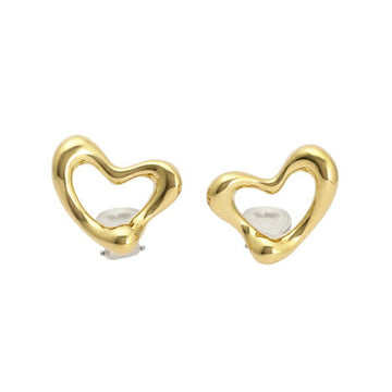 TIFFANY Elsa Peretti Open Heart K18YG Yellow Gold Earrings