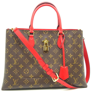 Louis Vuitton Flower Tote Women's Handbag M43553 Monogram Coquelicot (Red)