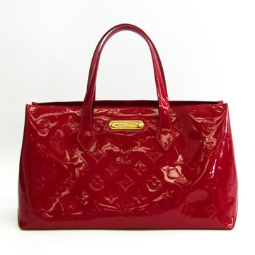 Louis Vuitton Monogram Vernis Wilshire PM M93642 Women's Handbag Pomme D'amour