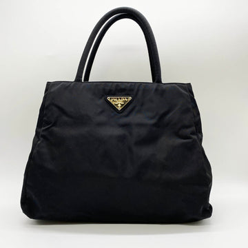 PRADA tote bag handbag nylon triangle logo black ladies men's women's fashion USED