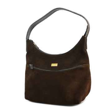 Gucci shoulder bag 001 3386 suede brown gold metal