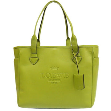 LOEWE Leather Heritage Tote Bag Green Ladies