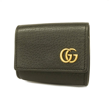 GUCCIAuth  GG Marmont Gold Hardware 645117 Women's Leather Coin Purse