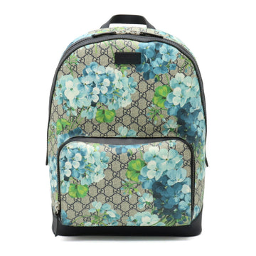 GUCCI GG Blooms Supreme Backpack Rucksack Flower PVC Leather Blue Multicolor 546324