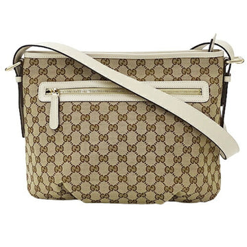 GUCCI Bag Ladies Shoulder GG Canvas Beige Brown White 388930