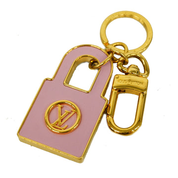 LOUIS VUITTON Louis Vuitton Portocre LV New Wave 2 Key Holder M67808 Metal  Gold Pink Purple Ring Bag Charm