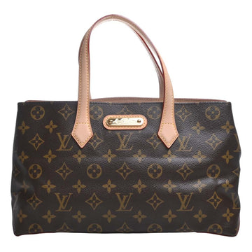 LOUIS VUITTON Monogram Wilshire PM Handbag M45643 Brown Women's