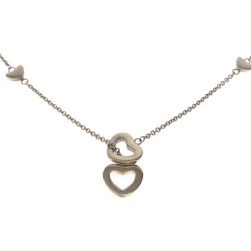 TIFFANY&Co. Necklace Lariat Open Heart Link Silver Chain 925 Accessories Women's