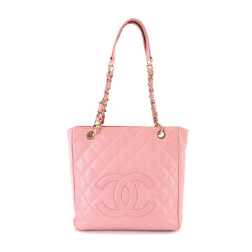 Chanel matelasse PST chain tote bag caviar skin pink A20994 gold metal fittings vintage Tote Bag