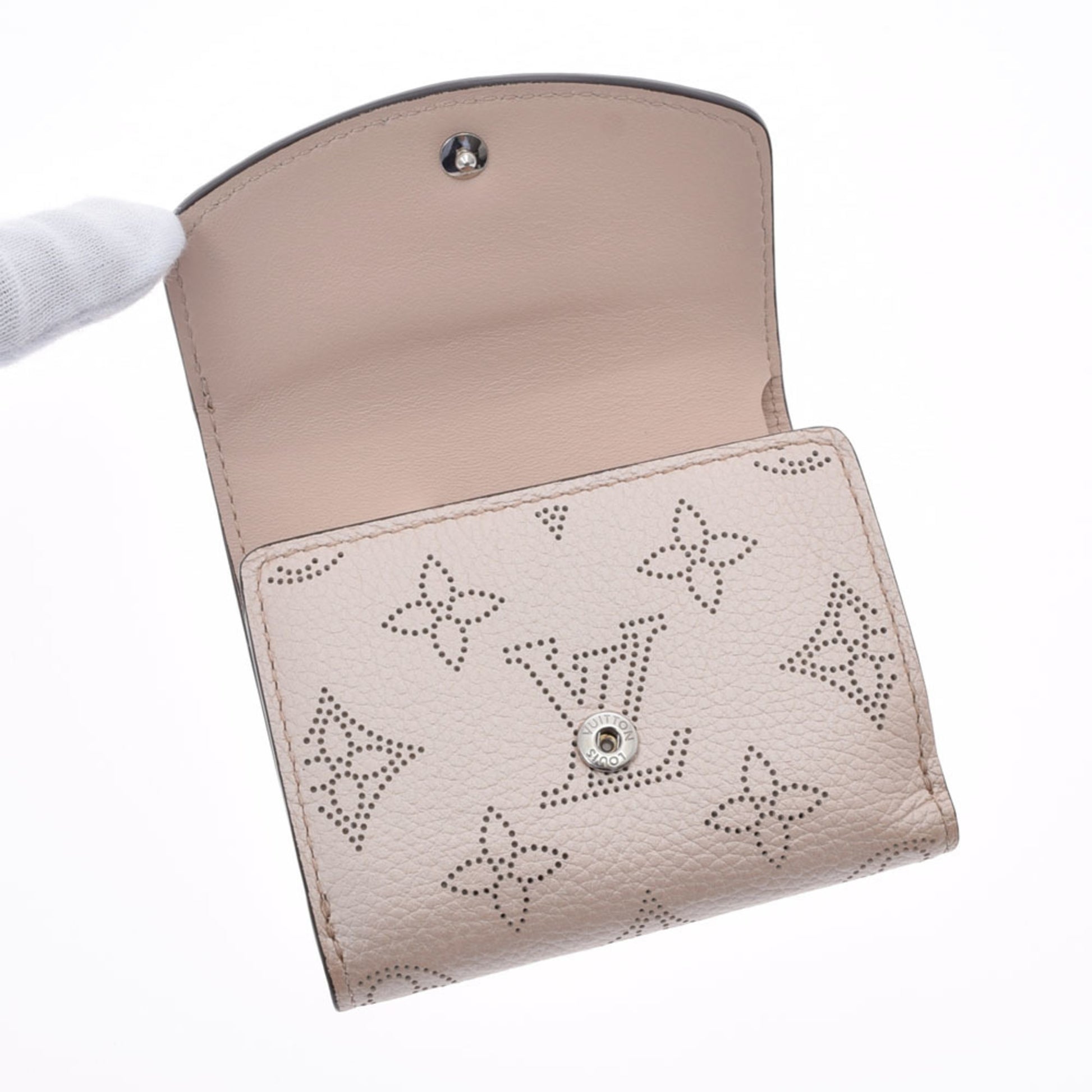 LOUIS VUITTON Louis Vuitton Monogram Mahina Portefeuille Iris XS Metallic  Light Pink M80902 Ladies Leather Trifold Wallet