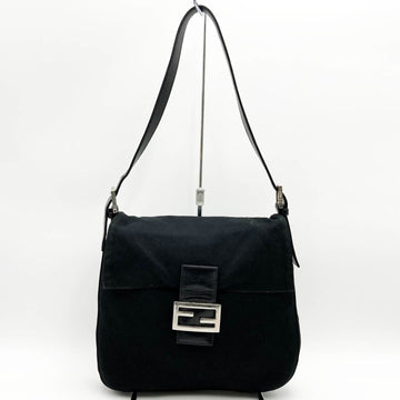 FENDI Mamma Bucket Shoulder Bag Black Nylon Ladies Fashion 26730 USED