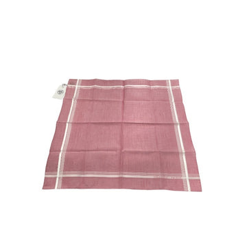 HERMES 100% cotton handkerchief pink