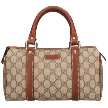 GUCCI Boston Bag GG Supreme Canvas Brown Ladies