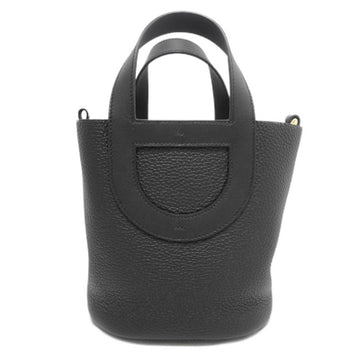 HERMES In the Loop 18 Handbag Tote Bag Black G Hardware Taurillon B Engraved Ladies Men's