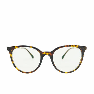 CHANEL 3378 Eyeglass Frame Tortoiseshell Style Boston Women's Rhinestone Eyeglasses Brown Gold