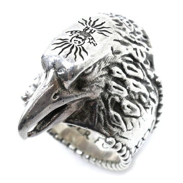 GUCCI Silver 925 Anger Forest Eagle Head Ring 476903 19.1g