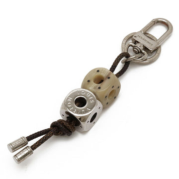 LOUIS VUITTON Damier Portocre Dice Keychain Keyring Bag Charm M66734