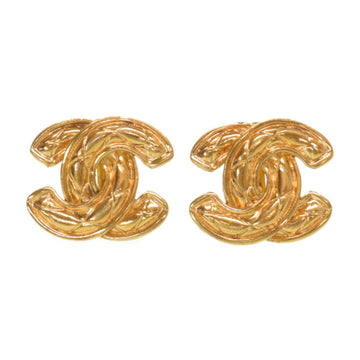 Chanel Coco Mark Matrasse Gold Earrings Accessories 0100CHANEL Ladies