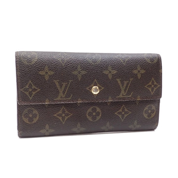 LOUIS VUITTON Tri-fold Long Wallet Monogram Portefeuille International Women's M61217