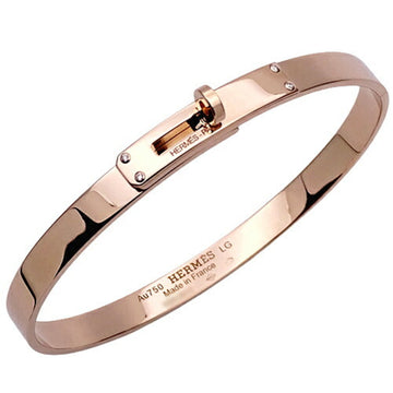 HERMES bracelet ladies diamond 750PG pink gold Kelly LG thin polished