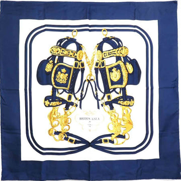 HERMES Scarf Carre 90 BRIDES de GALA Silk Navy/Multicolor Women's e55882a