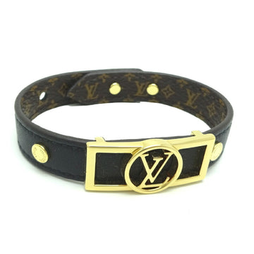 LOUIS VUITTON Brasserie Dauphine #M Women's Bracelet M6558F Monogram Black Gold