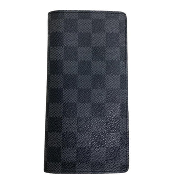 LOUIS VUITTON N62665 Portefeuille Braza Damier Graphite Long Wallet Black Ladies