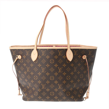 LOUIS VUITTON Monogram Neverfull MM Brown Pivoine M41178 Unisex Canvas Tote Bag