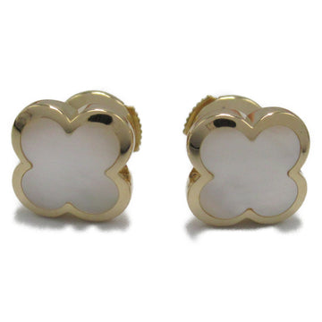 VAN CLEEF & ARPELS Pure Alhambra Mother of Pearl Pierced earrings Pierced earrings White K18 [Yellow Gold] Mother of