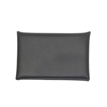 Hermes HERMES Bearn Souffle Monochrome Epson Black U Engraved Metal  Fittings Long Wallet