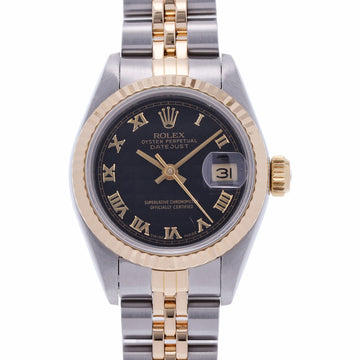 ROLEX Datejust 69173 Women's YG/SS Watch Automatic Pyramid Dial