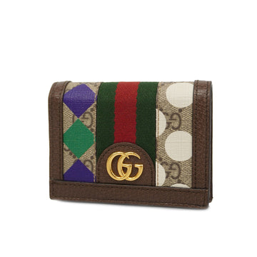 GUCCIAuth  Offdia 523155 Gold Hardware GG Supreme,Leather Beige,Brown