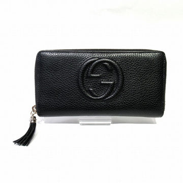 GUCCI Soho Leather Black 598187 Wallet Long Ladies