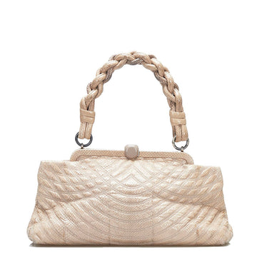 BOTTEGA VENETA Handbag Beige Leather Ladies