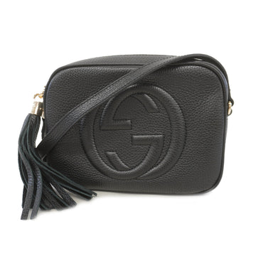 Gucci Soho Shoulder Bag 308364 Women's Leather Shoulder Bag Black