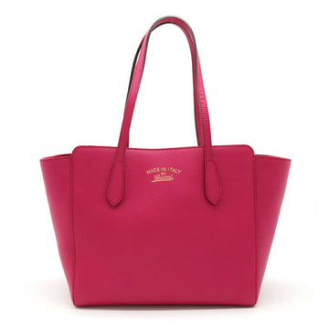 GUCCI swing tote bag shoulder leather fuchsia pink 354408