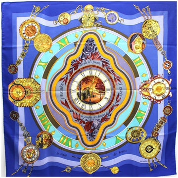 HERMES Silk Scarf Muffler Carre 90 