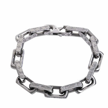 LOUIS VUITTON Monogram Chain Bracelet M00309 Silver Women's
