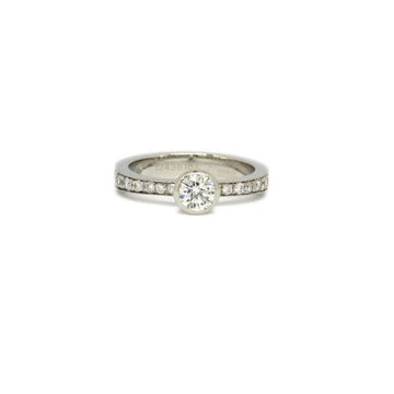 GUCCI Pt950 0.35ct diamond ring No. 10 ry