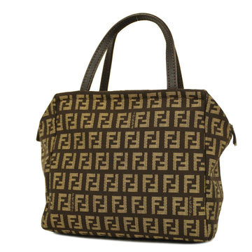 FENDIAuth  Zucchino Women's Canvas Handbag Brown